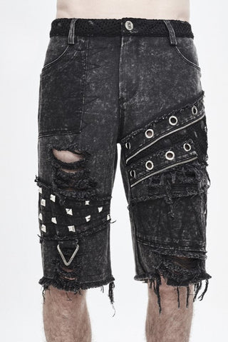 devil fashion pt113 denim punk shorts