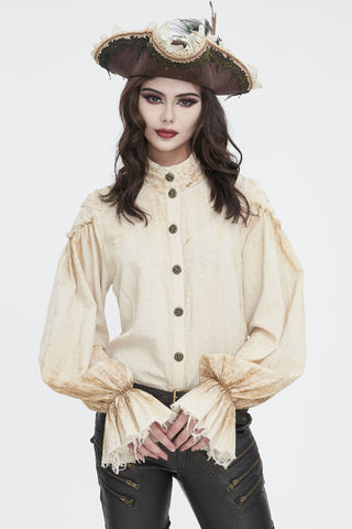devil fashion sht11402 womens pirate beige shirt