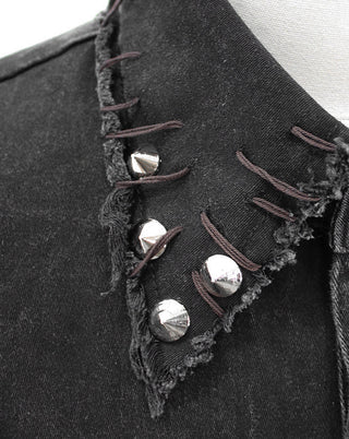 Devil Fashion WT045 collar detail with studs and stitching