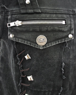 Devil Fashion WT045 zipper pocket and stud detail