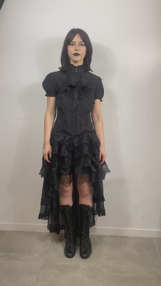 model shows dark in love kw263 skirt
