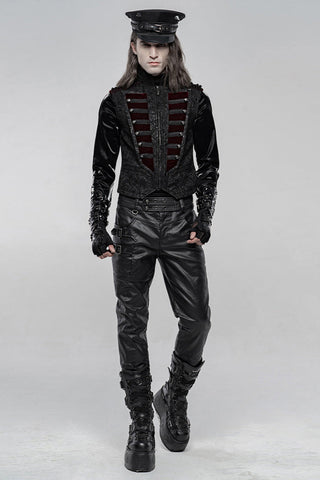 punk rave military style waistcoat