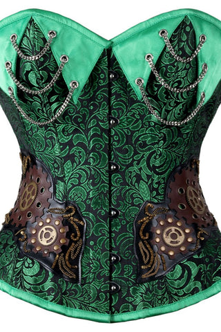 steampunk gear up overbust corset