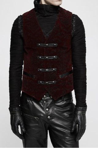 red elegant vest