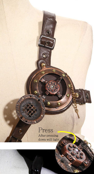 Steampunk Led Light Chest Harness (Unisex)