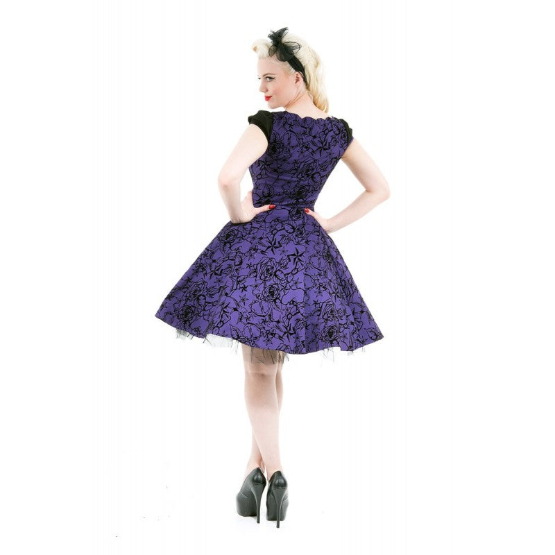 Pin up purple dress