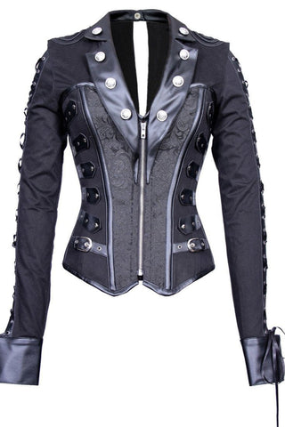 miliary corset jacket front