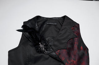 ..Crimson Court Asymmetric Tail Vest