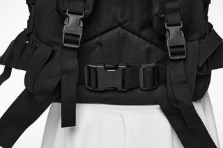 Punk Utility Backpack with Detachable Pouches