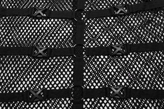 .Strap Cage Mesh Tank Top