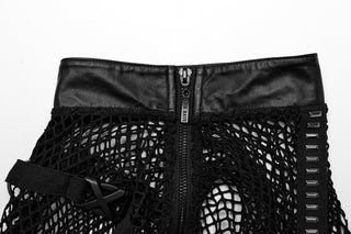 .Strap Cage Mesh Tank Top