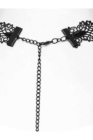 Shadow Lily in Blood – Victorian Gothic Lace Choker