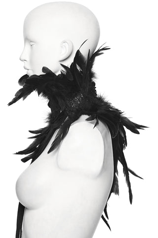 Witch Queen Feather Shoulder Collar