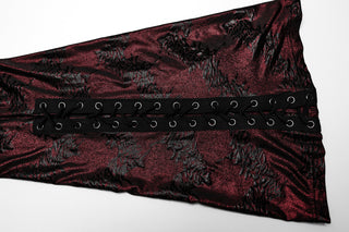 Bloodlines - Red Lace-Up Flared Trousers