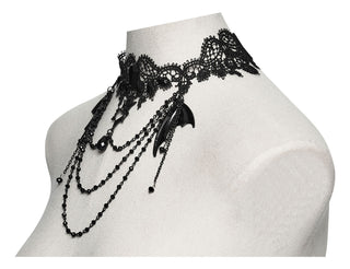 Bat Motif Tassel Necklace