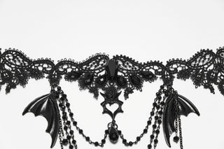 Bat Motif Tassel Necklace