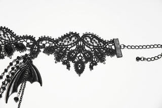 Bat Motif Tassel Necklace