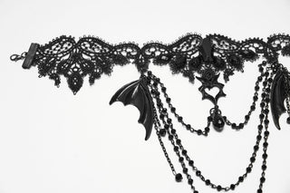 Bat Motif Tassel Necklace