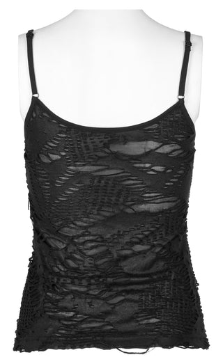 Gothic Distressed Knit Skull Camisole