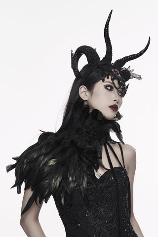 Witch Queen Feather Shoulder Collar