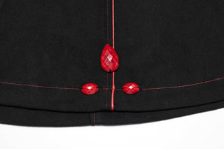 The Crimson Ice Queen - Gothic Red & Black Winter Coat