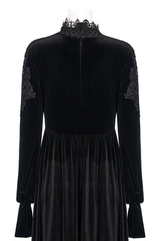 High Neckline Gothic Midi Dress