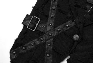 Rebel Matrix – Punk Patchwork Strap Vest