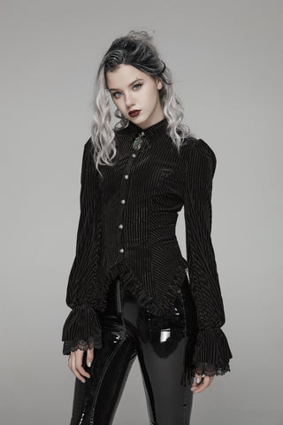 Baroness Valvelace Black Stripe Blouse