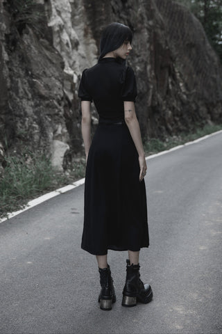 Eclipse – Gothic A-Line Zip Maxi Skirt