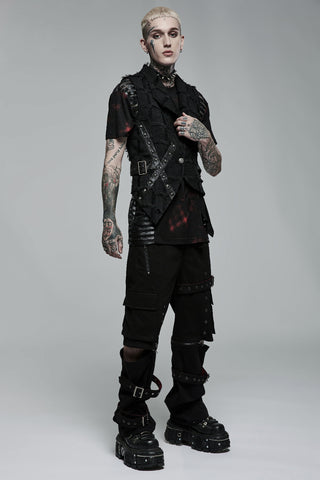 Rebel Matrix – Punk Patchwork Strap Vest