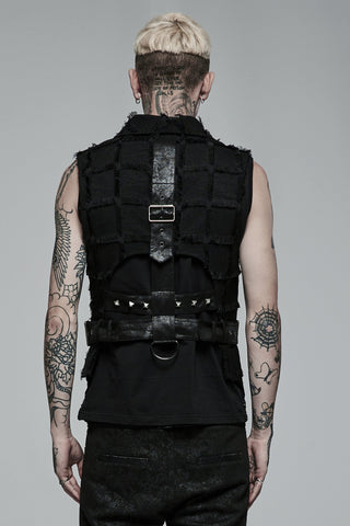 Rebel Matrix – Punk Patchwork Strap Vest