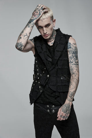 Rebel Matrix – Punk Patchwork Strap Vest