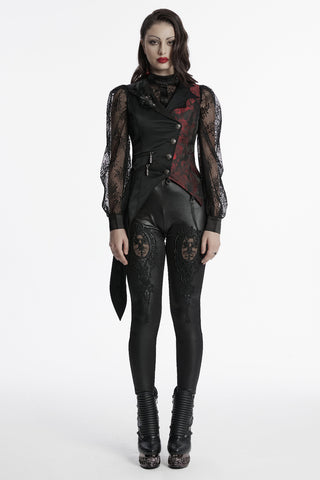 ..Crimson Court Asymmetric Tail Vest