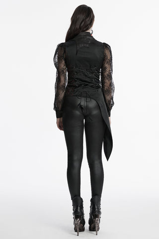 ..Crimson Court Asymmetric Tail Vest
