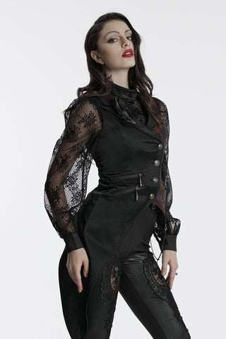 ..Crimson Court Asymmetric Tail Vest