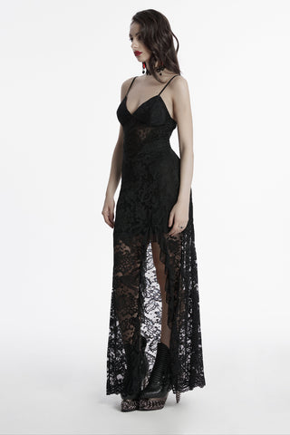 The Black Rose Lace Dress