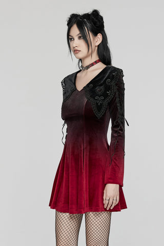 Emberfall Velvet Corset Mini Dress