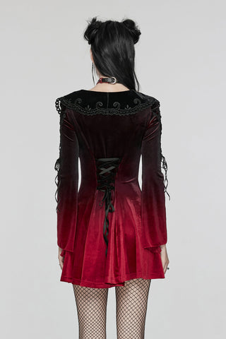 Emberfall Velvet Corset Mini Dress