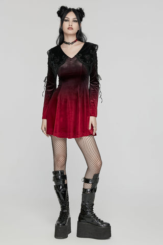 Emberfall Velvet Corset Mini Dress