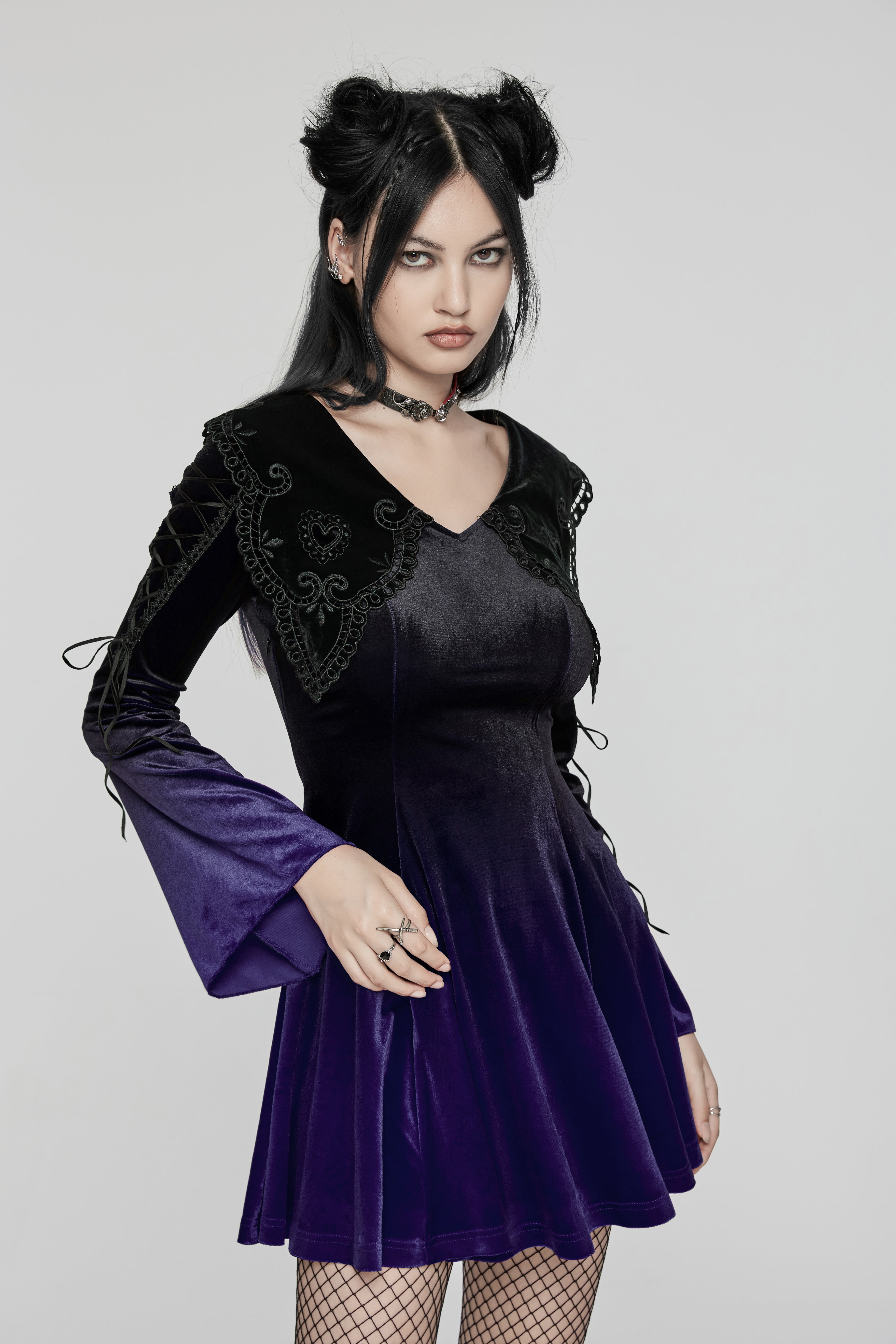 purple velvet skater dress Vintage Clothing - Skater Dress - Off Shoulder - Purple Velvet