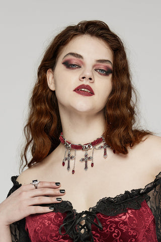 Blood Moon Cross Guardian Choker