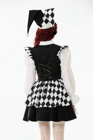 Black & White Harlequin Hat