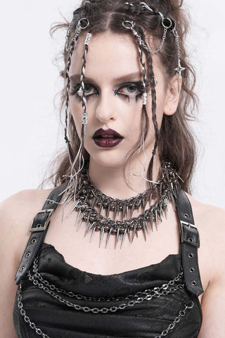 Impaler Queen – Double Spike Chain Collar