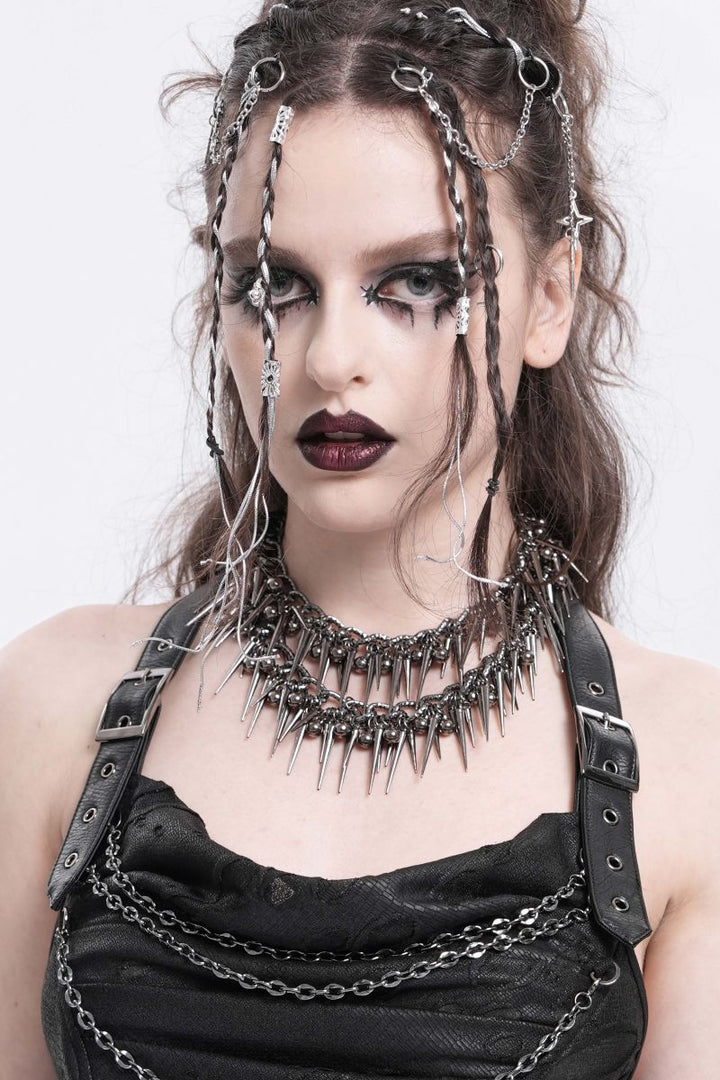 Impaler Queen – Double Spike Chain Collar