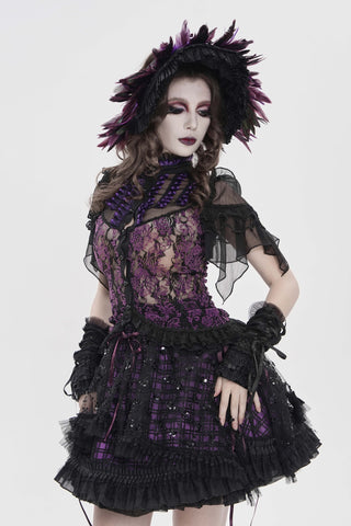 Ravenna Black & Purple Feather Headband