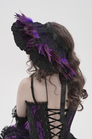 Ravenna Black & Purple Feather Headband