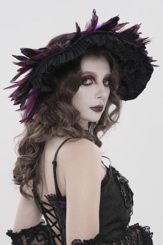 Ravenna Black & Purple Feather Headband