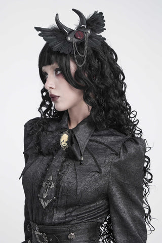 Evil Eye Horned Hair Clip & Brooch