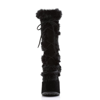 Demonia Camel-311  Faux Fur Platform Boots