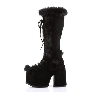 Demonia Camel-311  Faux Fur Platform Boots